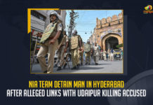 NIA Team Detain Man In Hyderabad After Alleged Links With Udaipur Killing Accused, Alleged Links With Udaipur Killing Accused, NIA Team Detain Man In Hyderabad, National Investigation Agency is currently investigating the Udaipur Tailor Murder case, NIA is currently investigating the Udaipur Tailor Murder case, Udaipur Tailor Murder case, National Investigation Agency, National Investigation Agency has conducted a raid in Hyderabad, Udaipur Killing Accused, BJP leader Nupur Sharma, Nupur Sharma, Prophet Muhammed remark, Nupur Sharma Prophet Muhammed remark, Udaipur Tailor Kanhaiya Lal Murder case, Udaipur Tailor Murder case News, Udaipur Tailor Murder case Latest News, Udaipur Tailor Murder case Latest Updates, Udaipur Tailor Murder case Live Updates, Mango News,