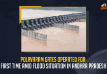 Polavaram Gates Operated For First Time Amid Flood Situation In Andhra Pradesh, Flood Situation In Andhra Pradesh, Polavaram Gates Operated For First Time, Polavaram Gates Operated, Polavaram flood water release spillway system, hydraulic gates were lifted to control the flash flood lifted and simultaneously released 15 lakh cusecs of water, 15 lakh cusecs of water, Polavaram project is still under construction, lifting of all 48 gates proved their efficiency and the role of gates became crucial in releasing flood water, Polavaram project will have radial gates along with river sluice gates at the dead storage level, Polavaram Gates Opened, Polavaram Gates Operated News, Polavaram Gates Operated Latest News, Polavaram Gates Operated Latest Updates, Polavaram Gates Operated Live Updates, Mango News,