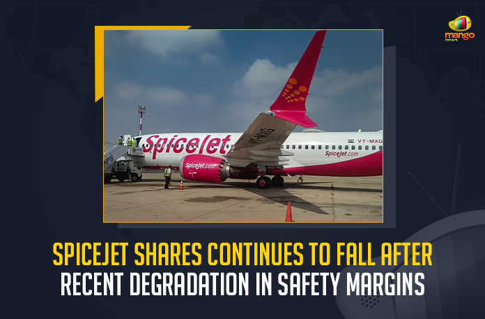SpiceJet Shares Continues To Fall After Recent Degradation In Safety Margins, DGCA Issues Show Cause Notice To SpiceJet After 8 Safety-Related Malfunction Incidents in 18 Days, Directorate General of Civil Aviation Issues Show Cause Notice To SpiceJet After 8 Safety-Related Malfunction Incidents in 18 Days, 8 Safety-Related Malfunction Incidents in 18 Days, DGCA Issues Show Cause Notice To SpiceJet, Show Cause Notice To SpiceJet, SpiceJet Show Cause Notice, Show Cause Notice, SpiceJet, Directorate General of Civil Aviation, 8 Safety-Related Malfunction Incidents, Show Cause Notice To SpiceJet News, Show Cause Notice To SpiceJet Latest News, Show Cause Notice To SpiceJet Latest Updates, Show Cause Notice To SpiceJet Live Updates, Mango News,