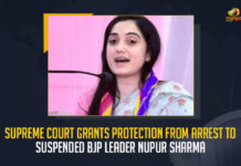 Supreme Court Grants Protection From Arrest To Suspended BJP Leader Nupur Sharma, Protection From Arrest To Suspended BJP Leader Nupur Sharma, Suspended BJP Leader Nupur Sharma, Supreme Court Grants Protection, SC granted protection from arrest to suspended BJP spokesperson Nupur Sharma, Nupur Sharma moved to the Supreme Court demanding protection from arrest, protection from arrest, remarks on the Prophet, BJP Leader Nupur Sharma Prophet remarks, Nupur Sharma Prophet remarks, BJP Leader Nupur Sharma, Nupur Sharma News, Nupur Sharma Latest News, Nupur Sharma Latest Updates, Nupur Sharma Live Updates, Mango News,
