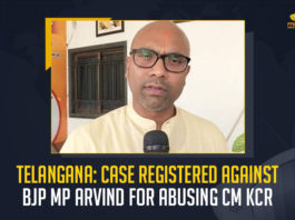 Telangana Case Registered Against BJP MP Arvind For Abusing CM KCR, Case Registered Against BJP MP Arvind For Abusing CM KCR, BJP MP Arvind, Case Registered Against BJP MP Arvind, Abusing CM KCR, BJP MP Arvind, BJP MP Dharmapuri Arvind booked for Abusing CM KCR, BJP MP Dharmapuri Arvind, MP Dharmapuri Arvind, Dharmapuri Arvind, Alleged Derogatory Remarks on KCR, case was registered based on the complaint of an advocate, Derogatory Remarks on CM KCR, Telangana, Derogatory Remarks on KCR News, Derogatory Remarks on KCR Latest News, Derogatory Remarks on KCR Latest Updates, Derogatory Remarks on KCR Live Updates, Mango News,