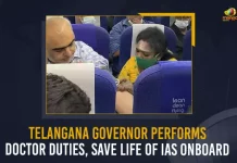 Telangana Governor Performs Doctor Duties Save Life Of IAS Onboard, Telangana Governor Save Life Of IAS Onboard, Telangana Governor Performs Doctor Duties, Telangana Governor Tamilisai Soundararajan Gives First Aid To Patient in Distress on Board a Flight, Tamilisai Soundararajan Gives First Aid To Patient in Distress on Board a Flight, Tamilisai Soundararajan who is also the Lieutenant Governor of Puducherry, Tamilisai Soundararajan Lieutenant Governor of Puducherry, Lieutenant Governor of Puducherry, Puducherry Lieutenant Governor, patient in distress on Board a Flight, Telangana Governor Tamilisai treats a patient in distress on Board a Flight, Telangana Governor Tamilisai Soundararajan attends to medical emergency on Board a Flight, Telangana Governor Tamilisai Soundararajan, Governor Tamilisai Soundararajan, Tamilisai Soundararajan, Telangana Governor, Telangana Governor Tamilisai Soundararajan News, Telangana Governor Tamilisai Soundararajan Latest News, Telangana Governor Tamilisai Soundararajan Latest Updates, Telangana Governor Tamilisai Soundararajan Live Updates, IAS officer was diagnosed with dengue and is admitted to Hyderabad hospital, Kripanand Tripathi Ujela, Mango News,