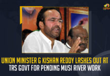 Union Minister G Kishan Reddy Lashes Out At TRS Govt For Pending Musi River Work, G Kishan Reddy Lashes Out At TRS Govt For Pending Musi River Work, Union Minister Lashes Out At TRS Govt For Pending Musi River Work, Union Minister G Kishan Reddy Lashes Out At TRS Govt, Musi River Work, Union Minister For Tourism and Culture G Kishan Reddy, Union Minister For Tourism and Culture, G Kishan Reddy, Kishan Reddy slammed the Telangana government for neglecting Musi riverfront development, Musi riverfront development, Telangana government, Musi River News, Musi River Latest News, Musi River Latest Updates, Musi River Live Updates, Mango News,