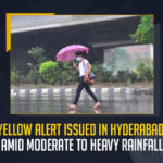 Yellow Alert Issued In Hyderabad Amid Moderate To Heavy Rainfall, Moderate To Heavy Rainfall In Hyderabad, Yellow Alert Issued In Hyderabad, Hyderabad city observes heavy to moderate rainfalls, India Meteorological Department-Hyderabad issued a yellow alert for the city, IMD-H issued a yellow alert for the city, India Meteorological Department-Hyderabad, IMD-H has been predicted Moderate To Heavy Rainfall for the next 24-48 hours, Yellow Alert For Telangana, Heavy Rains In Telangana, Telangana Heavy Rains News, Yellow Alert, Telangana Heavy Rains Latest News, Telangana Heavy Rains Latest Updates, Telangana Heavy Rains Live Updates, Mango News,