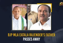 BJP MLA Eatala Rajender's Father Passes Away, BJP MLA Eatala Rajender Father Eatala Mallaiah Passed Away, Eatala Mallaiah Passed Away, Eatala Mallaiah Passes Away, Eatala Mallaiah, BJP MLA Eatala Rajender Father Eatala Mallaiah, BJP MLA Eatala Rajender, MLA Eatala Rajender, Eatala Rajender, Huzurabad BJP MLA Eatala Rajender, Eatala Mallaiah News, Eatala Mallaiah Latest News And Updates, Eatala Mallaiah Live Updates, Mango News,