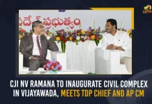 CJI NV Ramana To Inaugurate Civil Complex In Vijayawada Meets TDP Chief And AP CM, CJI Justice NV Ramana CM YS Jagan Inaugurates New Court building Complex in Vijayawada, CM YS Jagan Inaugurates New Court building Complex in Vijayawada, CJI Justice NV Ramana Inaugurates New Court building Complex in Vijayawada, Vijayawada New Court building Complex, CJI NV Ramana Meets TDP Chief, New Court building Complex, CJI Justice NV Ramana, AP CM YS Jagan Mohan Reddy, Vijayawada District Court Building, Civil Courts Complex, Civil Complex, Vijayawada New Court building Complex News, Vijayawada New Court building Complex Latest News And Updates, Vijayawada New Court building Complex Live Updates, Mango News,