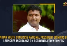 Indian Youth Congress National President Srinivas BV Launches Insurance On Accidents For Workers, Srinivas BV Launches Insurance On Accidents For Workers, Indian Youth Congress National President Launches Insurance On Accidents For Workers, IYC launches accident insurance for workers, Insurance On Accidents For Workers, Yuva Congress Kavach, IYC President Srinivas BV Launches Insurance On Accidents For Workers, accident insurance scheme named Yuva Congress Kavach for its workers across the country, Indian Youth Congress National President Srinivas BV, IYC President Srinivas BV, Indian Youth Congress National President, Srinivas BV, Insurance On Accidents For Workers, dedication and sacrifice of the young Congress workers, Yuva Congress Kavach News, Yuva Congress Kavach Latest News, Yuva Congress Kavach Latest Updates, Yuva Congress Kavach Live Updates, Mango News,