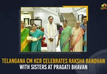 Telangana CM KCR Celebrates Raksha Bandhan With Sisters At Pragati Bhavan, Raksha Bandhan Celebrations held at Pragati Bhavan Elder Sisters Younger Sister Ties Rakhis to CM KCR, Elder Sisters Younger Sister Ties Rakhis to CM KCR, Younger Sister Ties Rakhis to CM KCR, Elder Sisters Ties Rakhis to CM KCR, Raksha Bandhan Celebrations held at Pragati Bhavan, Pragati Bhavan Raksha Bandhan Celebrations, Raksha Bandhan Celebrations, Pragati Bhavan, Raksha Bandhan, Pragati Bhavan Raksha Bandhan Celebrations News, Pragati Bhavan Raksha Bandhan Celebrations Latest News, Pragati Bhavan Raksha Bandhan Celebrations Latest Updates, Mango News,