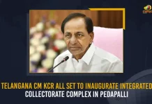 Telangana CM KCR All Set To Inaugurate Integrated Collectorate Complex In Pedapalli, CM KCR To Inaugurate Peddapalli Collectorate Office, Peddapalli Collectorate Building Opens On Aug 29, Mango News, Telangana CM KCR Collectorate Building Inaguration, CM KCR to visit Peddapalli, Telangna CM KCR, CM KCR Latest News And Updates, Peddapalli Collectorate Building Inaguration, Collectorate Complex Opening, TRS Party, Telangana News And Live Updates,