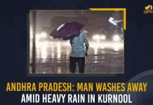 Andhra Pradesh Man Washes Away Amid Heavy Rain In Kurnool, Man Washes Away Amid Heavy Rain In Kurnool, Amid continuous rain in the Kurnool district, person who has washed away in the stream, Netravati river is overflowing in Halaharvi mandal, Man washes away in the stream Amid Heavy Rain In Kurnool, Heavy Rain In Kurnool, Torrential Rains lash Kurnool, Kurnool district faced the brunt of heavy rains, Heavy Rain In Kurnool News, Heavy Rain In Kurnool Latest News, Heavy Rain In Kurnool Latest Updates, Heavy Rain In Kurnool Live Updates, Mango News,
