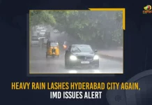 Heavy Rain Lashes Hyderabad City Again IMD Issues Alert, IMD Issues Alert For Hyderabad City, Heavy Rain Lashes Hyderabad City Again, heavy rainfall continues to lash Hyderabad City Again, Indian Meteorological Department Hyderabad issued an alert for the next five to six days, IMD Hyderabad issued an alert for the next five to six days, Indian Meteorological Department, Greater Hyderabad Municipal Corporation, Heavy Rains In Telangana, Telangana Heavy Rains, heavy to moderate rainfall is likely to lash the City for the next few days, Telangana Heavy Rains News, Telangana Heavy Rains Latest News, Telangana Heavy Rains Latest Updates, Telangana Heavy Rains Live Updates, Mango News,