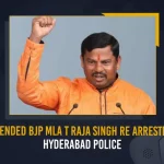 Suspended BJP MLA T Raja Singh Re Arrested By Hyderabad Police, Hyderabad Suspended Goshamahal BJP MLA Raja Singh Arrested Again Today, Telangana Goshamahal BJP MLA Raja Singh Arrested Again Today, Suspended Goshamahal BJP MLA Raja Singh, BJP MLA Raja Singh Arrested Again, MLA Raja Singh Arrested, Goshamahal BJP MLA Raja Singh, BJP MLA Raja Singh, MLA Raja Singh Arrest, Telangana BJP MLA T Raja Singh, MLA Raja Singh Arrest News, MLA Raja Singh Arrest Latest News And Updates, MLA Raja Singh Arrest Live Updates, Mango News,