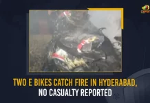 Two E Bikes Catch Fire In Hyderabad No Casualty Reported, two electric bikes caught fire after their batteries exploded while charging, No Casualty Reported, Two E Bikes Catch Fire In Hyderabad, electric bikes burst into flames, Hyderabad electric bikes burst, electric bikes burst, 76th Independence Day Celebrations News, 76th Independence Day Celebrations Latest News And Updates, 76th Independence Day Celebrations Live Updates, Mango News,