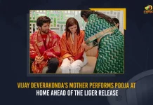 Vijay Deverakonda's Mother Performs Pooja At Home Ahead Of The Liger Release,Ahead Of The Liger Release,Vijay Deverakonda's Mother Performs Pooja At Home,Vijay Devarakonda and Ananya Pandey's Liger movie,Vijay Deverakonda's Mother performed a puja for the movie's success,Vijay Deverakonda's Mother,Madhavi Deverakonda,Vijay Deverakonda,Liger puja,LigerLiger Movie News,Liger Movie Latest News And Updates,Liger Movie Live UpdatesMango News,