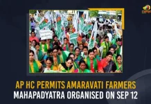 AP HC Permits Amaravati Farmers Mahapadyatra Organised On Sep 12, Mahapadyatra Organised On Sep 12, AP HC Permits Amaravati Farmers Mahapadyatra , HC Nod To Maha Padayatra, Maha Padayatra of Amaravati Farmers, Mango News, Mango News Telugu, Maha Padayatra , Amaravati Farmers, AP High Court, AP HC Permission For Maha Padayatra of Amaravati Farmers, AP HC Permission For Amaravati Farmers, Maha Padayatra Latest News And Updates