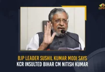 BJP Leader Sushil Kumar Modi Says KCR Insulted Bihar CM Nitish Kumar,Mango News,Mango New Telugu,Latest News Updates,BJP Leader Sushil Kumar,Bharatiya Janata Party,Chandrashekar Rao Chief Minister of Telangana, BJP Leader Sushil Kumar About Telangana CM KCR,Sushil Kumar Modi About Chief Minister of Telangana KCR,CM KCR Visited To Patna,Nitish Kumar and CM KCR At Pantna,Nitish Kumar Chief Minister of Bihar