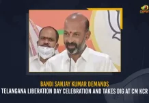 Bandi Sanjay Kumar Demands Telangana Liberation Day Celebration And Takes Dig At CM KCR, Bandi Sanjay Kumar Takes Dig At CM KCR, Bandi Sanjay Kumar Demands Telangana Liberation Day Celebration, Telangana Liberation Day Celebrations, Telangana BJP State president Bandi Sanjay Kumar, Telangana CM KCR, Telangana Liberation Day, Telangana BJP State president, Telangana Liberation Day on September 17, September 17 Telangana Liberation Day, Telangana Liberation Day News, Telangana Liberation Day Latest News And Updates, Telangana Liberation Day Live Updates, Mango News,