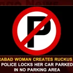 Hyderabad Woman Creates Ruckus After Police Locks Her Car Parked In No Parking Area Hyderabad Woman Creates Ruckus After Police Locks Her Car Parked In No Parking Area, Hyderabad Traffic Police, Traffic Police Hyderabad, Hyderabad Traffic Police Woman Creates Ruckus, Instant E Challan Telangana, Cyberabad Traffic Police, Mango News, Mango News Telugu, Telangana Traffic E-challan, Hyderabad Traffic Police Twitter, Traffic Police Station, Hyderabad Traffic Twitter Updates, Woman Ruckus After Police Locks Her Car Parked In No Parking Area, Traffic Police Latest News And Updates