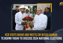 KCR Visits Bihar And Meets CM Nitish Kumar Tejashwi Yadav To Discuss 2024 National Elections, Telangana Chief Minister Meets Nitish Kumar, Telangana CM KCR meets Tejashwi Yadav , Mango News, Telangana CM KCR, Bihar CM Nitish Kumar, CM KCR Latest News And Updates, KCR Meets Nitish And Tejashwi, CM KCR To Visit Bihar, KCRs Bihar visit , Telangana News And Live Updates, National Elections, Tejashwi Yadav