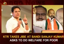 KTR Takes Jibe At Bandi Sanjay Kumar Asks To Do Welfare For Poor, KTR Comments on Bandi Sanjay Kumar, Bandi Sanjay Kumar, KCR Govt Involved In Delhi LIquor Scam, BJP President Comments on Delhi Liquor Scam, BJP President Slams KCR Govt , Bandi Sanjay Comments on KCR Govt , Mango News, Mango News Telugu, BJP President Bandi Sanjay , Telangna Govt Delhi Liquor Scam, Delhi Liquor Scam, BJP Chief Bandi Sanjay ,Telangna BJP Chief Bandi Sanjay , Bandi Sanjay Latest News And Updates