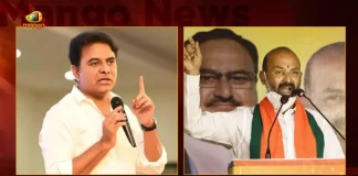 KTR Takes Jibe At Bandi Sanjay Kumar Asks To Do Welfare For Poor, KTR Comments on Bandi Sanjay Kumar, Bandi Sanjay Kumar, KCR Govt Involved In Delhi LIquor Scam, BJP President Comments on Delhi Liquor Scam, BJP President Slams KCR Govt , Bandi Sanjay Comments on KCR Govt , Mango News, Mango News Telugu, BJP President Bandi Sanjay , Telangna Govt Delhi Liquor Scam, Delhi Liquor Scam, BJP Chief Bandi Sanjay ,Telangna BJP Chief Bandi Sanjay , Bandi Sanjay Latest News And Updates