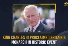 King Charles III Proclaimed Britains Monarch In Historic Event , King Charles Proclaimed Britain's Monarch, King Charles Britains Monarch, King Charles III , Mango News, Mango News Telugu, King Charles III New Monarch, King Charles III Latest News And Updates, King Charles Britains New King, King Charles III To Be Britains Monarch In Historic Event, King Charles III New British King, Queen Elizabeth II Death Live Updates, Queen Elizabeth II Latest News And Updates, England Queen Queen Elizabeth II,