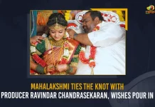 Mahalakshmi Ties knot With Producer Ravindar Chandrasekaran Wishes Pour In, Actress Mahalakshmi Ties the Knot, Producer Ravindar Chandrasekaran, Mahalakshmi Ties knot With Producer Ravindar Chandrasekaran, Ravindar Chandrasekaran, Actress Mahalakshmi, anchor VJ Mahalakshmi, Tamil television actress VJ Mahalakshmi, Mahalakshmi and Ravindar got married at Tirumala Tirupati, Tirumala Tirupati, Popular Tamil film producer, Mahalakshmi and Ravindar got married at Tirumala Tirupati, Mahalakshmi and Ravindar Ties the Knot, Mango News,