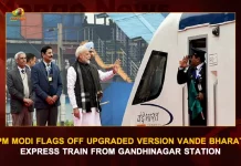 PM Modi Flags Off Upgraded Version Vande Bharat Express Train From Gandhinagar Station, Pm Modi Flags Off Vande Bharat Express, PM Modi Flags Off Gandhinagar-Mumbai Central, Mango News, Mango News Telugu, PM in Gujarat, PM Narendra Modi, PM Modi in Gujarat Live Updates, PM Modi To Flag Off Vande Bharat, Vande Bharat Express, Vande Bharat Express, Gandhinagar-Mumbai Central, PM Narendra Modi Latest News And Updates