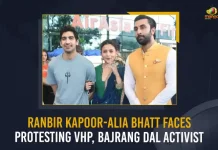 Ranbir Kapoor-Alia Bhatt Faces Protesting VHP Bajrang Dal Activist, Ranbir Kapoor Ali Bhatt Stopped By Bajrang Dal Activists, Protest of Bajrang Dal against Ranbir-Alia in Ujjain, Ranbir Kapoor-Alia Bhat Stopped in Ujjain, Ranbir Kapoor Alia Bhat, Mango News , VHP Bajrang Dal Activist, Bajrang Dal, Ranbir Kapoor, Alia Bhat, Ranbir Kapoor Alia Bhat Latest News And Updates, Brahmastra Part 1, Brahmastra Review And Live Updates