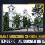 Telangana Monsoon Session Begins On September 6 Adjourned On Day 1, Telangana Assembly Session Started Today, Assembly Session Adjourned To Sep 12th, Telangana Assembly Sessions, Mango News, Mango News Telugu, Telangana Assembly Session, Telangana Assembly Session Postponed, Telangana Assembly, Telangana Assembly Session Resumes On Sep 12th, Telangana Assembly News And Live Updates