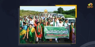 Amaravati Farmers Enters Rajahmundry For Mahapadyatra Against Three State Capitals, Amaravati Farmers Enters Rajahmundry For Mahapadyatra, Mahapadyatra Against Three State Capitals,Amaravati Farmers Maha Padayatra,Amaravati Farmers Maha Padayatra, TDP Chief Chandrababu, Maha Padayatra, Perni Nani Comments on Maha Padayatra, Mango News, Mango News Telugu, YSR Congress Party, TDP Party, TDP News And Live Updates, Maha Padayatra News And Live Updates