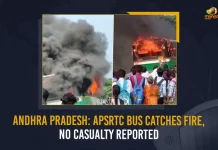 Andhra Pradesh APSRTC Bus Catches Fire No Casualty Reported, APSRTC Bus Catches Fire, APSRTC Incident No Casualty Reported, APSRTC Fire Incident, Mango News, Mango News Telugu, RTC Bus Catches Fire In Krishna District, RTC Bus Catches Fire, Govt Bus Catches Fire In AP, Andhra Pradesh Latest News And Updates, APSRTC News And Live Updates, APSRTC Bus Catches Fire, APSRTC Bus Fire Due To Short Circuit, Andhra Pradesh Road Transport Comission
