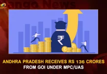 Andhra Pradesh Receives Rs 136 Crores From GoI Under MPC-UAs, Andhra Pradesh Receives Rs 136 Crores, AP Receives Rs 136 Crores, AP Receives Rs 136 Crores From GoI Under MPC-UAs, Mango News, Mango News Telugu, MPC-UAs, GoI Under MPC-UAs, Rs 136 Crores From GoI Under MPC-UAs, 136 Crores From GoI Under MPC-UAs, Andhra Pradesh Receives Rs 136 Crores, 136 Crores From GoI Under MPC-UAs,