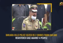 Banjara Hills Police Seize Rs 2 Crores From Car And Registered Case, Banjara Hills Police Seized Around Rs 2 Crore, Rs 2 Cr Unaccounted Cash Seized By Police, Banjara Hills Police Seize Rs 2 Crores From Car, Mango News, Mango News Telugu, Unaccounted Cash Worth Rs 3.5 Crore Seized, Latest News on Banjara Hills Police, Banjara Hills Police, Banjara Hills Police Seize Rs 2 Crores From Car, Banjara Hills Police News And Live Updates, Banjara Hills Police, Hyderabad Police