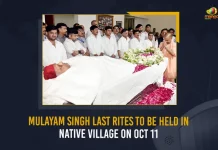 Mulayam Singh Last Rites To Be Held In Native Village On Oct 11, Mulayam Singh Yadav Last Rites, Mulayam Singh Last Rites To Be Held In Native Village, Former UP CM Mulayam Singh Yadav, Samajwadi Party Founder Mulayam Singh Yadav, Mango News, Mango News Telugu, Mulayam Singh Yadav Passes Away, Samajwadi Party Founder, Samajwadi Party, Mulayam Singh Yadav Dies, Mulayam Singh Yadav Dead, Mulayam Singh Yadav Passes Away, Samajwadi Party Founder Passes Away, Mulayam Singh Yadav Passes Away at 82, Telangana CM KCR