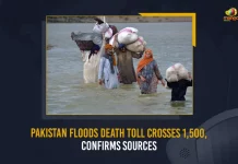 Pakistan Floods Death Toll Crosses 1500 Confirm Sources, Pakistan Floods Death Toll Nears 1500, Death Toll In Pakistan Floods Nears 1500, Pakistan Floods Death Toll Crosses 1500, Mango News, Mango News Telugu, Death Toll in Pakistan , Pakistan Floods, Pakistan Floods Latest News And Updates, Pakistan Floods Death Toll Crosses 1300, Disease Spreads In Pakistan, Pakistan Flooding Toll Surpasses 1500, Pakistan Floods Live News And Updates, Pakistan News And Updates, Floods News And Updates