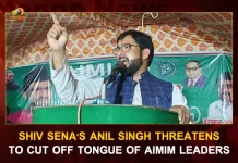 Shiv Sena’s Anil Singh Threatens To Cut Off Tongue Of AIMIM Leaders, Shiv Sena’s Anil Singh, AIMIM Leaders, Shiv Sena’s Anil Singh Threatens AIMIM Leaders, Mango News, Mango News Telugu, Up AIMIM Leader's Hate Speech, AIMIM Leader's Hate Speech, AIMIM Leader, Shiv Sena Threatens To Reduce Off Tongue, Shiv Sena Latest News And Updates, AIMIM News And Live Updates, All India Majlis-e-Ittehadul Muslimeen, AIMIM Leader Shaukat Ali,