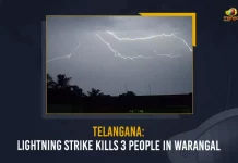 Telangana Lightning Strike Kills 3 People In Warangal, Three Killed Lightning Strike Telangana , Two Injured In Lightning Strike In Telangana, Lightning Strike Kills 3 In Warangal, Mango News, Mango News Telugu, Telangana Lightning Strike, Warangal Lightning Strike, Warangal Lightning Strike Kills 3 People, Lightning Strike Kills 3 People, Telangana Latest News And Updates, Warangal Lightning Strike News, Lightning Strike News And Live Updates