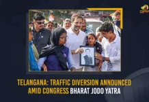 Telangana Traffic Diversion Announced Amid Congress Bharat JodoYatra, Traffic Diversion Congress Bharat Jodo Yatra, Traffic Diversion Hyd Bharat Jodo Yatra, Congress Bharat JodoYatra, Mango News, Mango News Telugu, Rahul Gandhi Launches Congress Bharat Jodo Yatra, Rahul Gandhi Bharat Jodo Yatra, Rahul Gandhi Congress Bharat Jodo Yatra, Rahul Gandhi , Rajiv Gandhi, Priyanka Gandhi, Sonia Gandhi, Rahul Gandhi Latest News And Updates, Telangana Bharat Jodo Yatra