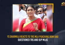 YS Sharmila Reacts To TRS MLA Poaching Row And Questioned TRS And BJP MLAs, YSRTP Chief YS Sharmila, YS Sharmila Reacts TRS MLA Poaching, YS Sharmila Questioned TRS And BJP MLAs, Mango News,Mango News Telugu,4 TRS MLAs Poaching Incident, TRS MLA Balaraju, TRS MLA Rega Kantarao, TRS MLA Harshavardhan Reddy, Munugode Bypoll, CM KCR News And Live Updates, Telangna Congress Party, Telangna BJP Party, YSRTP , Munugode By Polls, Munugode Election Schedule Release, Munugode Election, Munugode Election Latest News And Updates