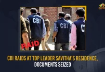 CBI Raids At TDP Leader Savitha’s Residence Documents Seized, CBI Raids At TDP Leader Savitha’s Residence, Savitha Documents Seized, CBI Raids At TDP Leader,Mango News,Mango News Telugu, CBI Megh Chakra, CBI Operation Megh Chakra, Megh Chakra CBI Operation, CBI Latest News And Updates, Central Bureau of Investigation, CBI Raids, CBI, Central Bureau of Investigation News, Savitha’s Residence CBI Raids