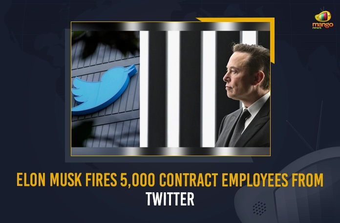 Elon Musk Fires 5000 Contract Employees From Twitter,Announces New Boss Elon Musk, CEO Parag Agrawal, CFO Ned Segal, Elon Musk Buys Twitter, Elon Musk Latest News And Updates, Elon Musk News And Updates, Elon Musk Takes Control of Twitter, Elon Musk Tesla, Elon Musk Twitter Live Updates, Elon Musk Twitter Takeover, Mango News, mango news telugu, Terminates Top Executives, Twitter Ex CEO Parag Agrawal, Twitter Ex CFO Ned Segal, Twitter Verification Blue Tick To Cost $8, Twitter Verification Blue Tick To Cost $8 Announces New Boss Elon Musk