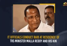 It Officials Conduct Raid At Residence Of Trs Minister Malla Reddy And His Kin,It Officials Raids,It Raids On Trs Minister Malla Reddy,Trs Minister Malla Reddy,Mango News,Mango News Telugu,Malla Reddy It Raids,It Raids On Malla Reddy And His Kin,Income Tax Department,Telangana It Dept Raids,Telangana It Raid On Minister Malla Reddy,Malla Reddy It Raids ,It Raids Latest News And Updates