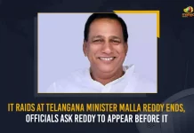 IT Raids At Telangana Minister Malla Reddy Ends Officials Ask Reddy To Appear Before IT,IT Raids on Minister Malla Reddy Ends, IT Raids At Malla Reddy Residence,Malla Reddy Residence IT Raids,TRS Minister Malla Reddy,Mango News,Mango News Telugu,Malla Reddy It Raids,It Raids On Malla Reddy And His Kin,Income Tax Department,Telangana It Dept Raids,Telangana It Raid On Minister Malla Reddy,Malla Reddy It Raids ,It Raids Latest News And Updates,It Raids On Trs Minister Malla Reddy