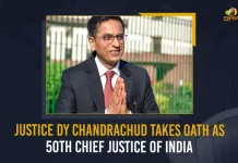 Justice DY Chandrachud Takes Oath As 50th Chief Justice Of India,Former CJI UU Lalit, DY Chandrachud , DY Chandrachud To Take Oath On Nov 9, Justice DY Chandrachud To Succeed CJI UU Lalit, Mango News, Mango News Telugu, CJI Recommends Justice DY Chandrachud, DY Chandrachud To Succee UU Lalit, Chief Justice UU Lalit, Justice DY Chandrachud, Next CJI Of India After UU Lalit, DY Chandrachud CJI Tenure