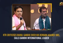 KTR Criticizes Rahul Gandhi Over His Remark Against BRS Calls Gandhi International Leader, KTR Criticizes Rahul Gandhi, Rahul Gandhi Remark Against BRS, Telanagana Minister KTR, Mango News,Mango News Telugu, KCR National Party , TRS Party Live News And Updates, KCR New Party, BRS Party , TRS as Bharat Rashtra Samithi, TRS Name Changes To BRS, TRS Party, BRS Party Latest News And Live Updates, BRS Party Chief KCR, KCR, KTR, Kavitha Kalavakuntla