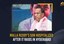 Malla Reddy’s Son Hospitalized After IT Raids In Hyderabad,Mallareddy's son is unwell,TRS minister is angry,family has been targeted,It Officials Raids,It Raids On Trs Minister Malla Reddy,Trs Minister Malla Reddy,Mango News,Mango News Telugu,Malla Reddy It Raids,It Raids On Malla Reddy And His Kin,Income Tax Department,Telangana It Dept Raids,Telangana It Raid On Minister Malla Reddy,Malla Reddy It Raids ,It Raids Latest News And Updates