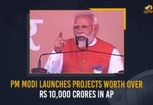 Andhra Pradesh: PM Modi Launches Projects Worth Over Rs 10000 Crores In Visakhapatnam, PM Modi Launches Projects Worth Over Rs 10000 Crores In Visakhapatnam, PM Modi Reaches Vizag, AP Governor Biswabhusan, Governor Biswabhusan, AP CM YS Jagan Mohan Reddy, PM Modi in Vizag Public Meeting, AP CM YS Jagan Mohan Reddy, PM Narendra Modi Two-Day Visit, PM Narendra Modi Participates in Huge Road Show at Visakhapatnam, Huge Road Show at Visakhapatnam, 10000 Crores, PM Modi at Vizag, PM Modi Vizag Tour, PM Modi Vizag Visit, PM Modi in Visakhapatnam, Prime Minister Narendra Modi, Narendra Modi, PM Narendra Modi in Visakhapatnam, PM Modi Vizag Tour News, PM Modi Vizag Tour Latest News And Updates, PM Modi Vizag Tour Live Updates, Mango News