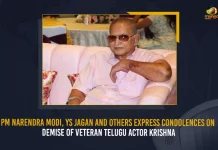 PM Narendra Modi YS Jagan And Others Express Condolences On Demise Of Veteran Telugu Actor Krishna,PM Narendra Modi,Celebrities Expressed Condolences,Superstar Krishna Passes Away,Tollywood Senior Actor Krishna, Superstar Krishna Hospitalized,Superstar Krishna Illness,Mango News,Mango News Telugu,Actor Superstar Krishna,Superstar Krishna,Senior Actor Krishna,Superstar Krishna Latest News And Updates,Actor Krishna, Actor Krishna Hospitalized,Krishna Hospitalized,Krishna News And Live Updates,Superstar News And Updates