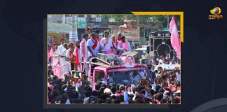 TRS And BJP Workers Indulge In Clash During KTR’s Munugode By Election Roadshow Campaign, Tension in Munugodu, Stone pelting between TRS and BJP,Tension in Palivela Munugodu,Mango News, Mango News Telugu, Munugode By-Poll, TRS Party Munugode By-Poll, Munugode Bypoll Elections, Munugode Bypoll, CM KCR News And Live Updates, Telangna Congress Party, Telangna BJP Party, YSRTP , Munugode By Polls, Munugode Election Schedule Release, Munugode Election, Munugode Election Latest News And Updates